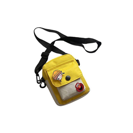 Sesame Street Crossbody Bag Canvas Cartoon Satchel Student Shoulder