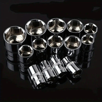 12PCS Socket Ratchet Wrench Set Quick Release Handle Extension Bar Tool Set