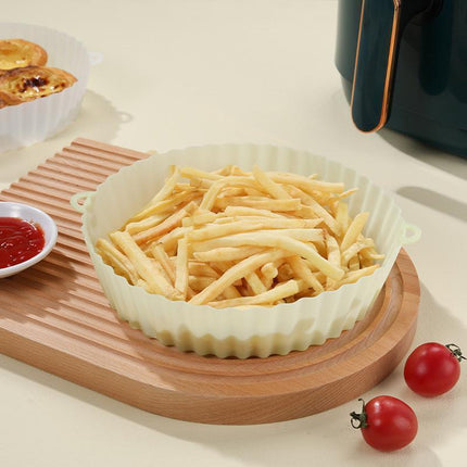 2X Air Fryer Silicone Pot Air Fryer Basket Liners Non-Stick Reusable Baking Tray - Aimall