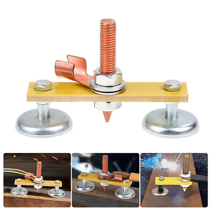 2pcs Magnetic Welding Ground Clamps Heavy Duty Metal Holder Magnet Support Tool