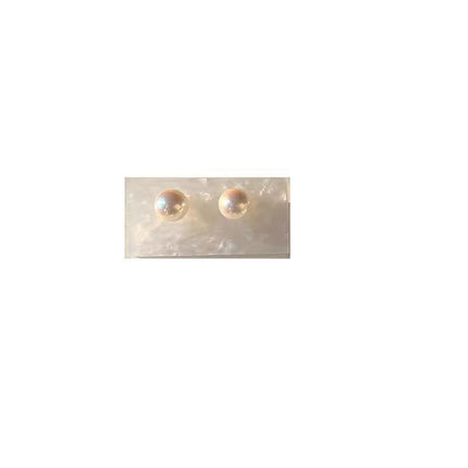 Delicate 925 Sterling Silver 8,10,12,14mm Natural Freshwater Pearl Stud Earrings - Aimall