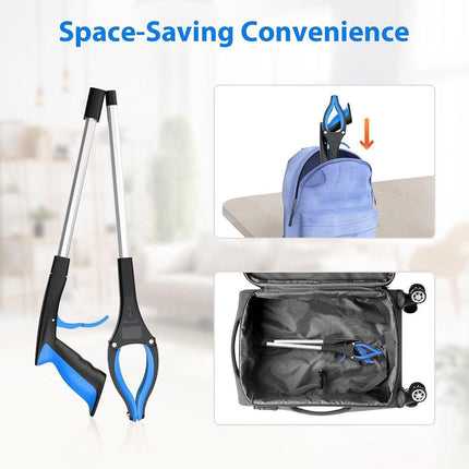 Folding Rubbish Picker Clip Hygiene Trash Grabber Long Handle Waste Cleaner Tool