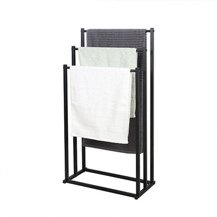 Luxury Metal Floor Towel Rack Freestanding Bathroom Storage Organizer Stand