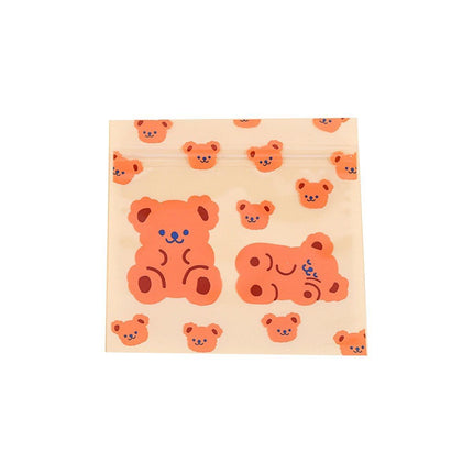 100pcs Cute Cartoon Ziplock Bags for Snacks Candy Cookies Plastic Storage Bags