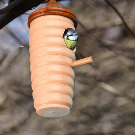 Wooden Bird Nest Cage Hummingbird Feeder House Hanging Home Garden Decorations