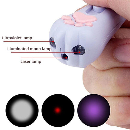 Mini Handheld Cat Claw Teasing Toy Interactive Pet Play Wand for Kitten Exercise