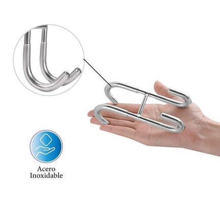 4PCS Stainless Steel S-Type Double Hooks for Kitchen Bathroom Closet Hanging