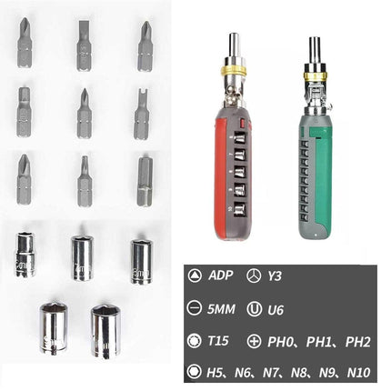 Ratchet Screwdriver Set Multifunctional Home Maintenance Tool Kit for DIY Repair