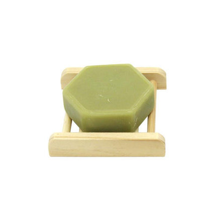10x Natural Wooden Bamboo Holder Storage Soap Dish Tray Soap Rack Box Dishes - Aimall