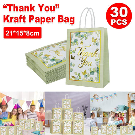 30Pcs Floral Gift Bags Handbags Paper Bags for Party Favors Wedding Decorations