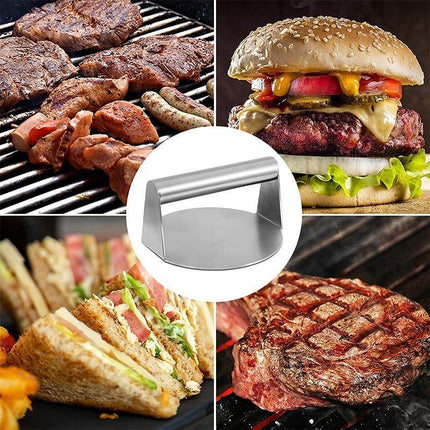 Burger Press Meat Smasher Hamburger Steak No-Rust for Griddle Accessory BBQ Home - Aimall