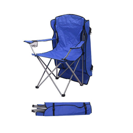 Canopy Chair Foldable W/ Sun Shade Beach Camping Folding Outdoor Fishing Blue - Aimall