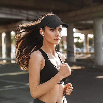 Women Adjustable UV Protection Sport Visor Cap Beach Sun Hat New Stylish Design - Aimall