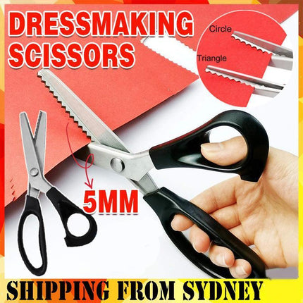 Dressmaking Pinking Shears Crafts Zig Zag Cut Serrated Scissors Serrated Fabric - Aimall