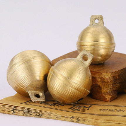 2PCS Small Brass Bell Cow Horse Sheep Grazing Copper Bells Loud Copper Bells Pet