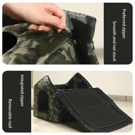 Waterproof Outdoor Cat Nest Stray Pet Hiding Nest Simple Dog House Shelter Bed