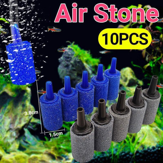 10Pcs Air Stone Aerator Diffusers for Aquarium Oxygen Bubbles - Aimall