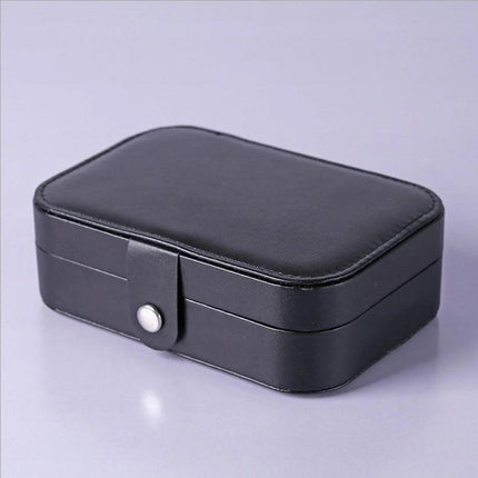 Black Travel Portable Jewelry Box Minimalist Jewelry Organizer Storage Case