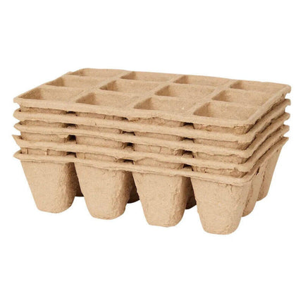 50pcs Disposable 12 Grid Seedling Tray Square Flowerpot Plug Starter Tray