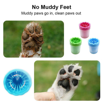 Dog Paw Cleaner Pet cat Foot Washer Cup Feet Clean Brush Cleaning Paws Wash Tool - Aimall