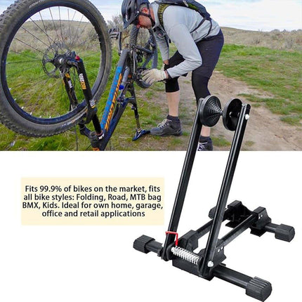 Portable Bike Single Double Pole Bicycle Parking Rack for Road Mountain Bikes