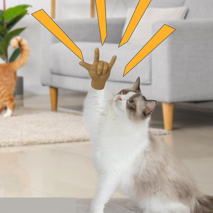 6PCS Cute Cat Finger Covers Soft Rubber Stretchy Mini Simulation Hands Fun Toy