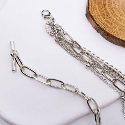 Twist Chain Bracelets Women 2pcs Set Fashion Mix and Match Jewelry Gift