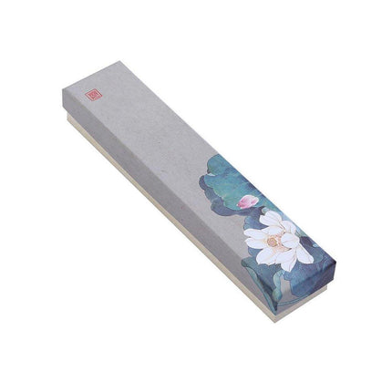 50pcs Blue Vintage Lotus Jewelry Box Paper Packaging Gift Boxes for Jewelry