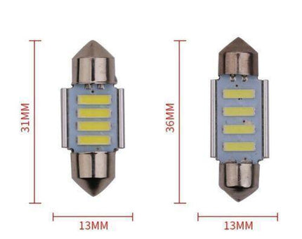 31MM FESTOON 7020 4SMD LED 4x INTERIOR DOME MAP LIGHT BULB GLOBE 12V - Aimall
