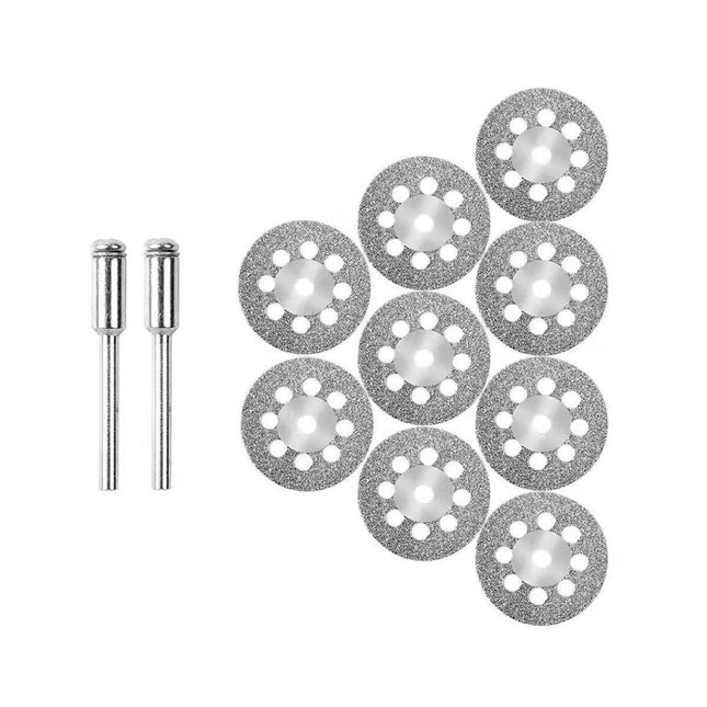12PC Diamond Cut Discs Blades Drill Bit Set for Dremel Rotary Tool Multi Use - Aimall