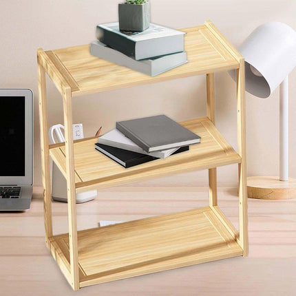 3 Tier Desktop Shelf Organiser Office Storage Rack Space Saving Desk Stand