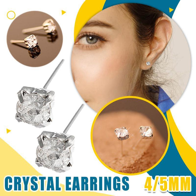 4/5mm Cushion Lab-Created Diamond Stud Earrings Women's 14K White Gold Finish - Aimall