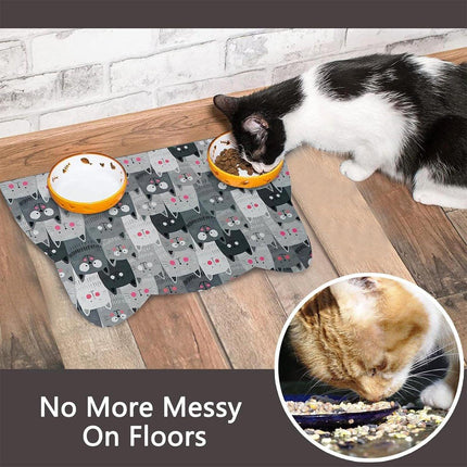 Cartoon Pet Diatomite Floor Mat Non Slip Cat and Dog Feeding Mat for Food Water