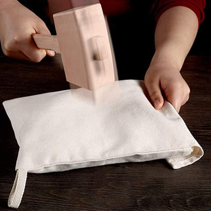 DIY Leather Craft Tools Square Solid Wood Hammer Mallet for Leatherworking