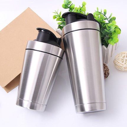500/750ML Stainless Steel Protein Blender Shaker Cup Bottle Mixed Water Sport