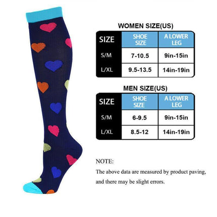 S/M Compression Socks Women Men Adult Medical Nursing Travel Stocking Sport Running - Aimall