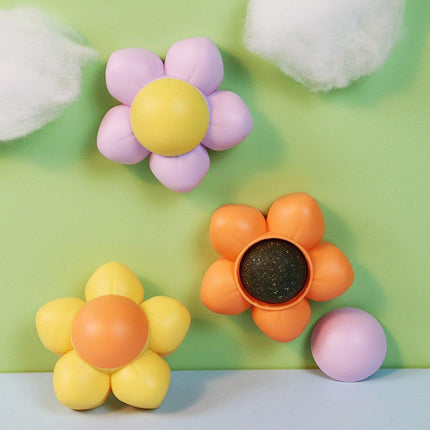 2PCS Cat Toy Catnip Ball Flower Tooth Cleaning Grinding Chew Kitten