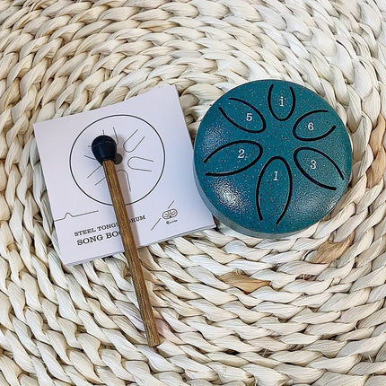 Hollow Steel Tongue Drum Percussion Instrument for Meditation Yoga Music Practice
