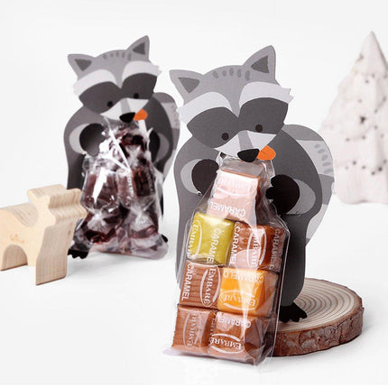 100pcs Cute 3D Cartoon Animal Candy Bags for Party Favors Birthday Gift Wrapping