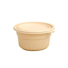 50PCS Biodegradable Corn Starch Lunch Box Round Takeout Containers Eco Friendly