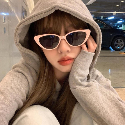 Unisex Womens Mens Retro Rapper Vintage Cat Eye Round Glasses Fashion Sunglasses - Aimall