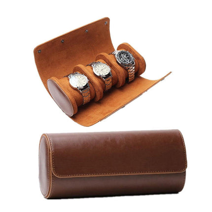 Three Compartment Watch Box Organizer Display Case for Watches Jewelry Storag