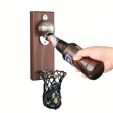 Magnetic Wooden Beer Bottle Opener Football Basketball Wine Opener Refrigerator