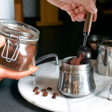 2pcs Walnut Coffee Measuring Spoon Long Handle Baking Milk Powder Spoon Set