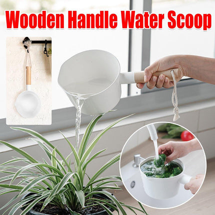 Wooden Handle Water Spoon Kitchen Ladle Spoon for Cooking and Serving Soup