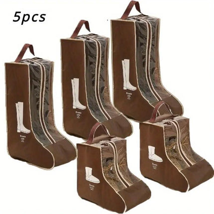5pcs Portable Shoes and Boots Dust Bag Travel Storage Cover Organiser Pouch Set