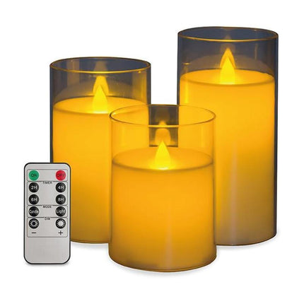 Led Flameless Electric Candle Lamp Acrylic Glass Simulation Flickering Christmas