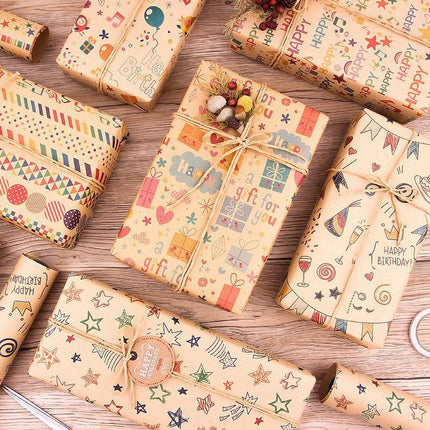 Musical Note Kraft Paper Valentines Birthday Gift Wrap Holiday Wrapping Paper
