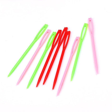 Mix Colour 20PCS Plastic Darning Threading Weaving Sewing Needles Great for Kids - Aimall