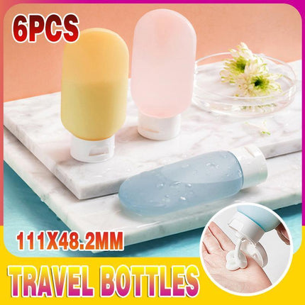 6PCS Travel Bottles Tube Squeeze Shampoo Shower Empty Lotion Sub-bottling - Aimall
